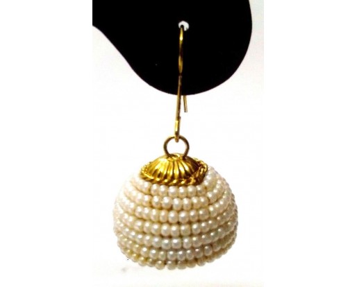 Gold Oxidized Earring Jhumka Jhumki Ethnic Jewelry Hook Drop Dangle Long EA312